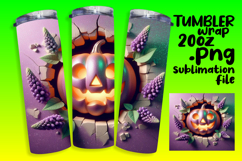 GORGEOUS 20oz Tumbler Wrap for Gifts , 3D Pumpkin Product Image 1