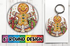 Holiday Watercolor Round Design Sublimation Product Image 1