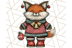 Christmas Animal Clipart, Festive Animals in Holiday Outfits Product Image 2
