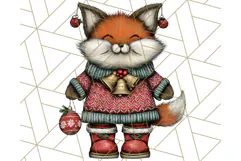Christmas Animal Clipart, Festive Animals in Holiday Outfits Product Image 2