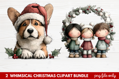 Whimsical Christmas Clipart | Cute Festive Holiday PNG Product Image 1