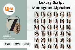 Luxury Script Monogram Alphabet Product Image 1