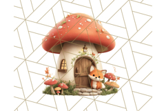 Whimsical Woodland Animal Village PNG Clipart Fantasy Forest Product Image 2