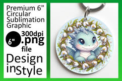 Playful Round Design Car Coaster PNG , Dragon Product Image 1