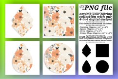 Teardrop Beauty: Boho Flower Sublimation Earrings Product Image 1
