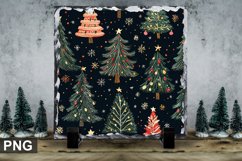 Christmas Tree Square Sublimation Slate Design Product Image 1