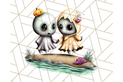 Summerween Beach Party Clipart PNG, Halloween Beach Art Product Image 2