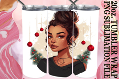 Sweet memories 20oz tumbler wrap, Xmas Girl Product Image 1
