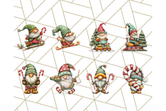 Christmas Gnome Clipart, Holiday Gnomes PNG Illustrations Product Image 6