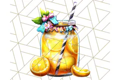 Chibi Summer Girls Clipart PNG, Bright Kawaii Summer Art Product Image 2