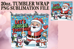 BREATHTAKING SUNSETS 20oz TUMBLER WRAP, Funny Santa Product Image 1