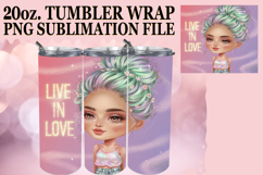 Joyful Colors 20oz tumbler wrap, Woman Product Image 1