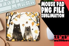 Watercolor Phantom Mouse Pad Design Halloween PNG Product Image 1