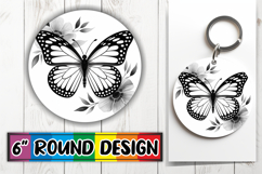 Enchanted Circle Keychain Inspiration PNG, Butterfly Product Image 1