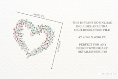 Spring Floral Hearts Frames Clipart Product Image 8