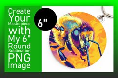 Expressive Bee Art on Circles Product Image 1