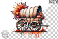 Fall Wagon Garden Sublimation - Fall Clipart PNG Design Product Image 1