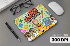 100 days of school Mouse Pad, Teacher PNG Sublimation Design Product Image 1