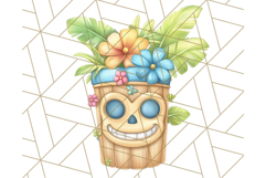 Tropical Tiki Friends PNG Clipart, Cute Summer Art Product Image 2