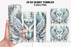 Swan Skinny Tumbler 20oz Wrap Design, Animal Tumbler Wrap Product Image 1