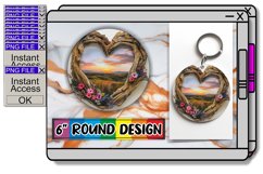 Nature's Embrace: Landscape Circle Design Sublimation PNG Product Image 1