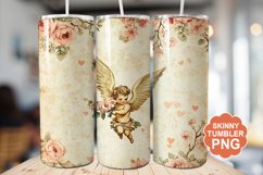 Cupid Vintage Valentine Tumbler | Valentine Tumbler Wrap Product Image 1