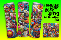 Sublimation-Ready 20oz Design , Patchwork Product Image 1