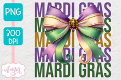 Mardi Gras PNG Sublimation design, Coquette Mardi gras shirt Product Image 1