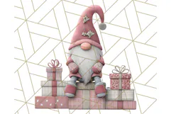 Cozy Winter Gnome Clipart PNG, Christmas Gnome Clip Art Product Image 2