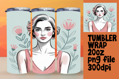CHIC 20oz Tumbler Template for DIY , Beauty Woman Product Image 1