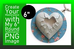Car Coaster Elegance: 3D Heart Sublimation Product Image 1