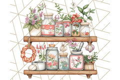 Cottagecore Apothecary PNG Clipart, Rustic Potions &amp; Herbs Product Image 2