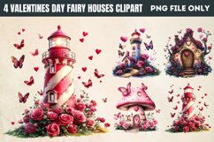 Valentines Day Fairy Houses Clipart PNG Product Image 1