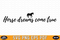 Horse Dream Come True SVG Design | SVG Cut files Product Image 1