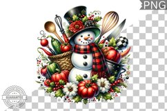 Christmas Snowman Sublimation - Clipart PNG Design Product Image 1
