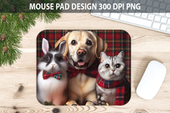 Christmas Dog Mouse Pad Sublimation - Animal PNG Design Product Image 1