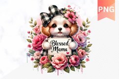 Blessed mama Sublimation - Mother&#039;s Day Clipart PNG Product Image 1