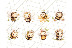 Cute Bee Clipart PNG, Adorable Bumblebee Illustrations Product Image 6