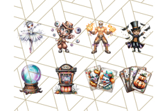 Spooky Carnival Characters Clipart PNG, Halloween Clipart Product Image 2
