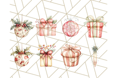 Vintage Christmas Ornaments and Presents PNG Holiday Clipart Product Image 6