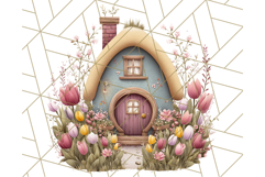 Whimsical Cottagecore Cottage PNG Clipart, Fairy House Png Product Image 2