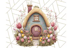 Whimsical Cottagecore Cottage PNG Clipart, Fairy House Png Product Image 2
