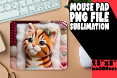 Vibrant Mouse Pad Sublimation Design, Holiday Pets Product Image 1