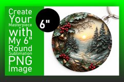 Sophisticated Circle Design Coaster PNG , Christmas Product Image 1