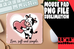 VIBRANT DESK MAT PNG INSPIRATION, Cute Cow Product Image 1
