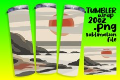 Boho Tumbler Wrap - Simple Modern Landscape 20oz Product Image 1