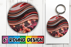 Joyful Car Coaster Round Design, Pattern Product Image 1