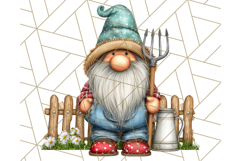 Farmer Gnome Clipart, Cute Farm Gnomes PNG Illustrations Product Image 2