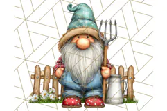 Farmer Gnome Clipart, Cute Farm Gnomes PNG Illustrations Product Image 2