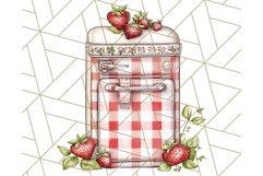 Cottagecore Strawberry Kitchen PNG Clipart, Retro Fruit Png Product Image 2